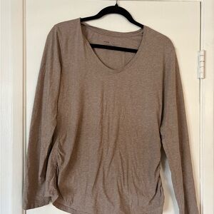 Pact 100 % Organic Cotton Women's Long Sleeve Top - Oatmeal Size M